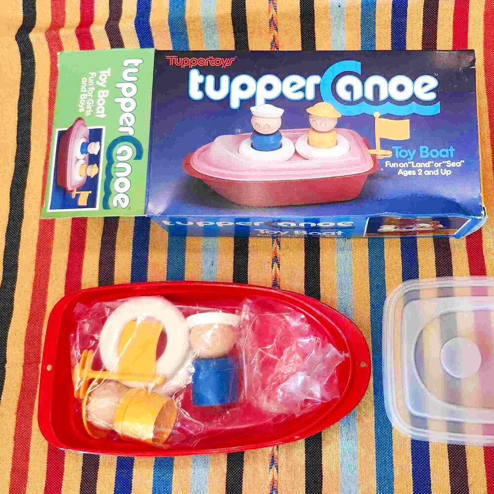 New In BOX Tuppertoys Tupper Canoe Vintage